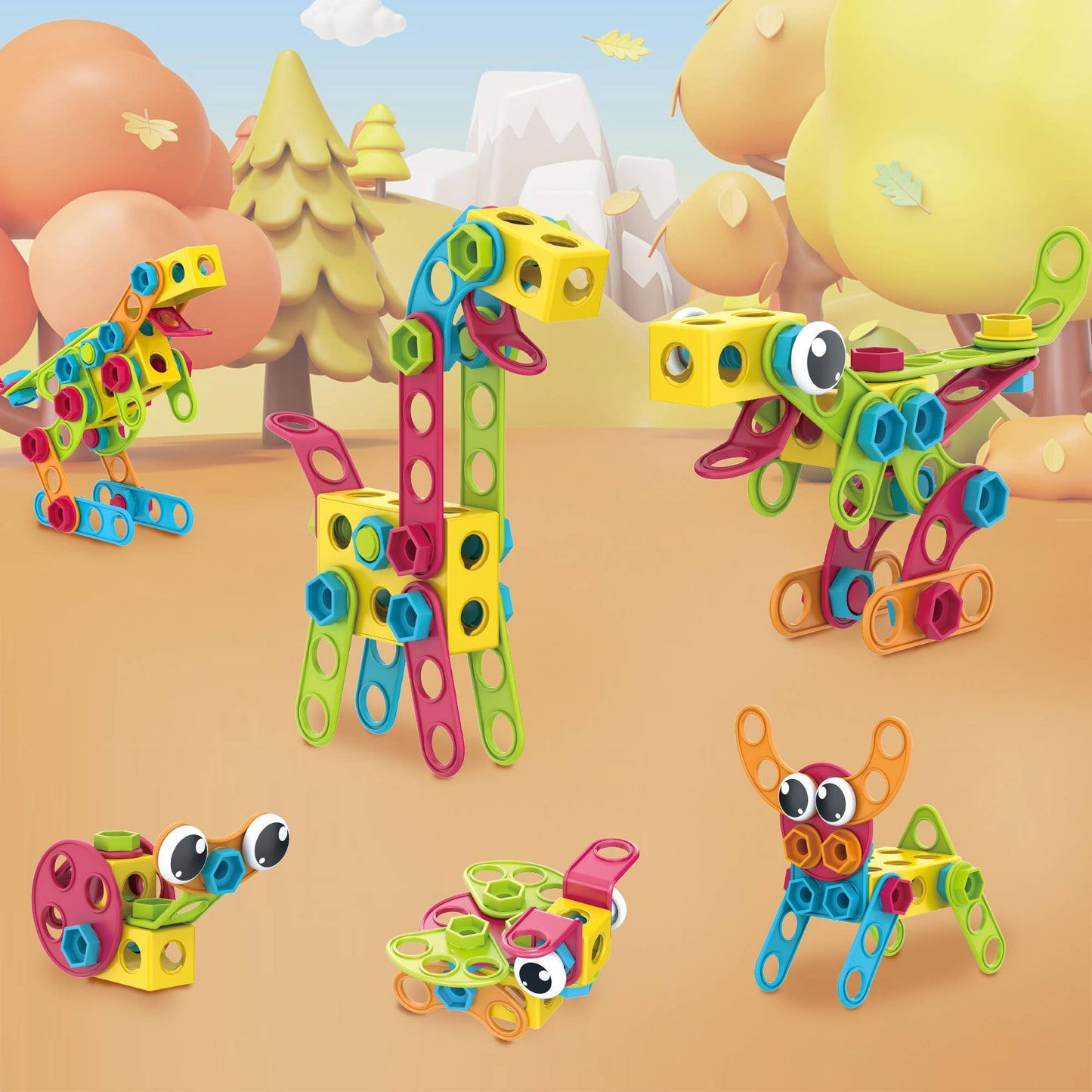 PicassoTiles 115pc Engineering Construction Set