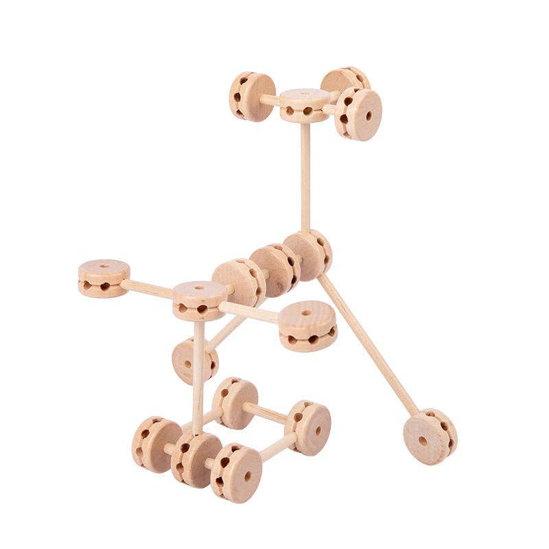 Wooden Building Block Toys for Kids Ages 4-8, STEM Preschool Learning Educational Toys for Children, Creative Construction Toys Gift for Boys and Girls, 60 Pcs