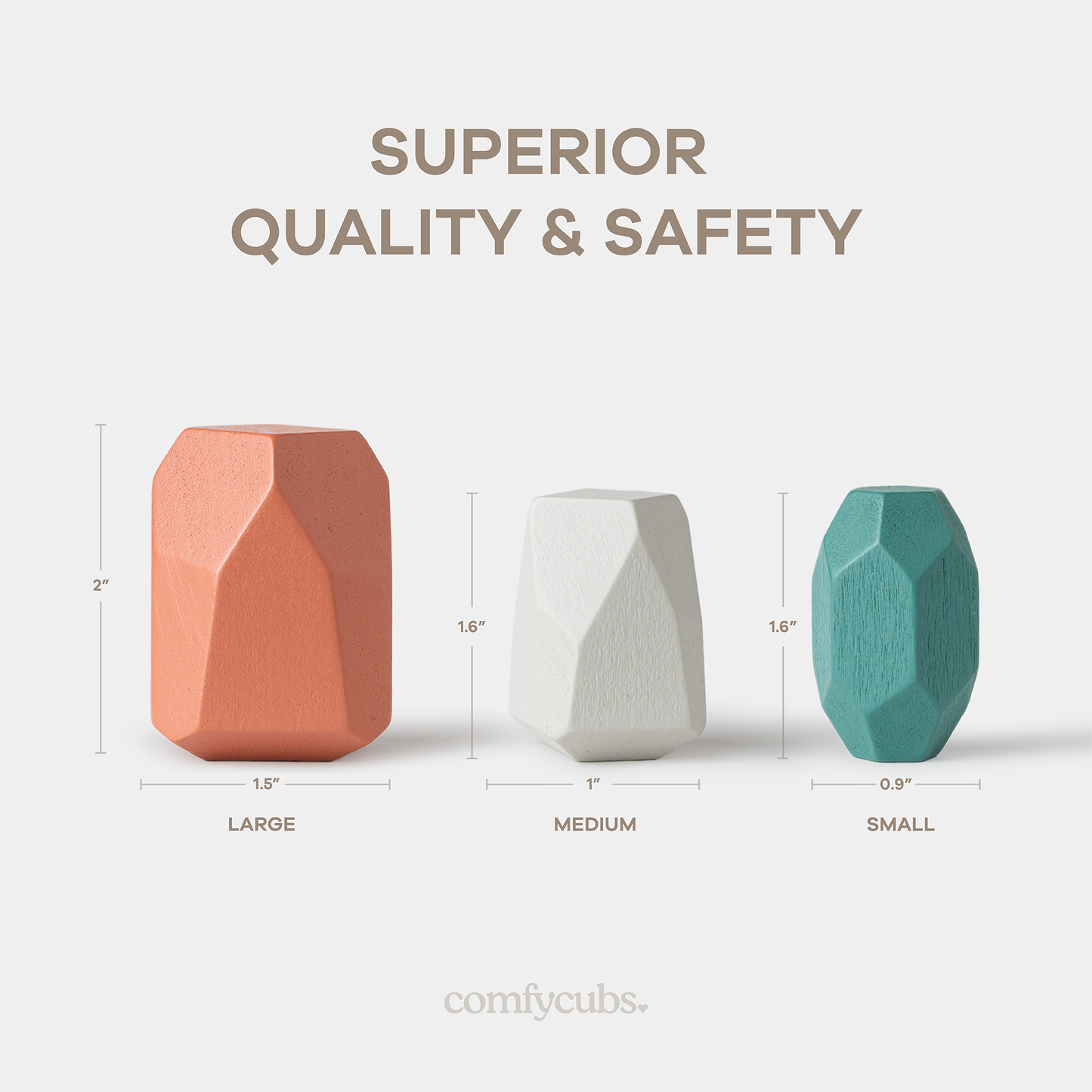 Stacking Rocks, 36 pcs Wooden Stacking Stones by Comfy Cubs