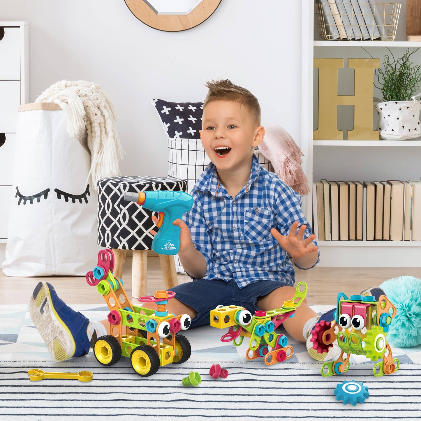 PicassoTiles PTN250 Engineering Construction Set